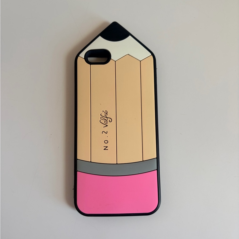 Valfre Pencil Silicone Phone Case in Beige and Pink